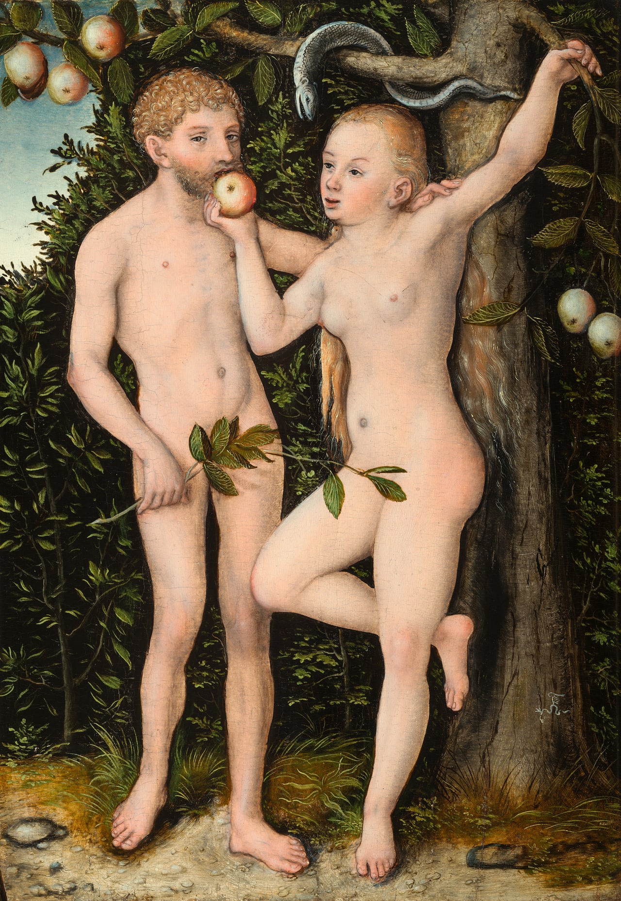Lucas Cranach the Elder, Adam and Eve (c. 1538)