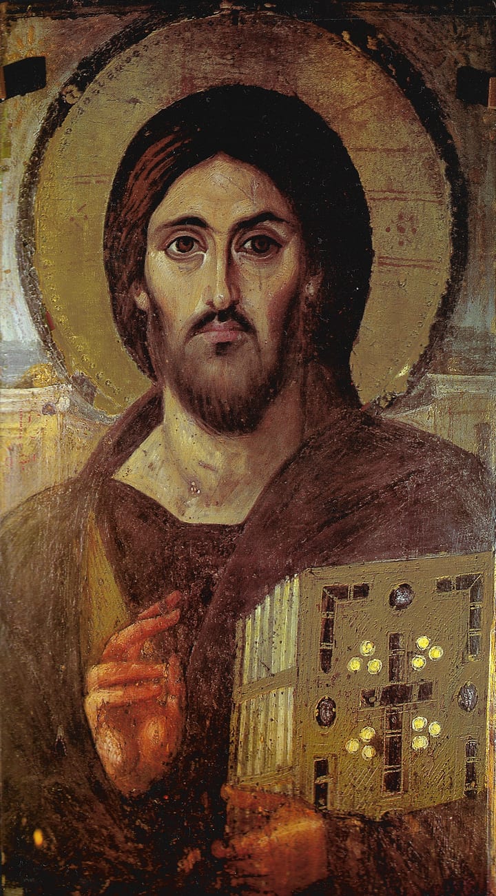 Christ Pantocrator, 6th-century icon, Saint Catherine’s Monastery, Sinai
