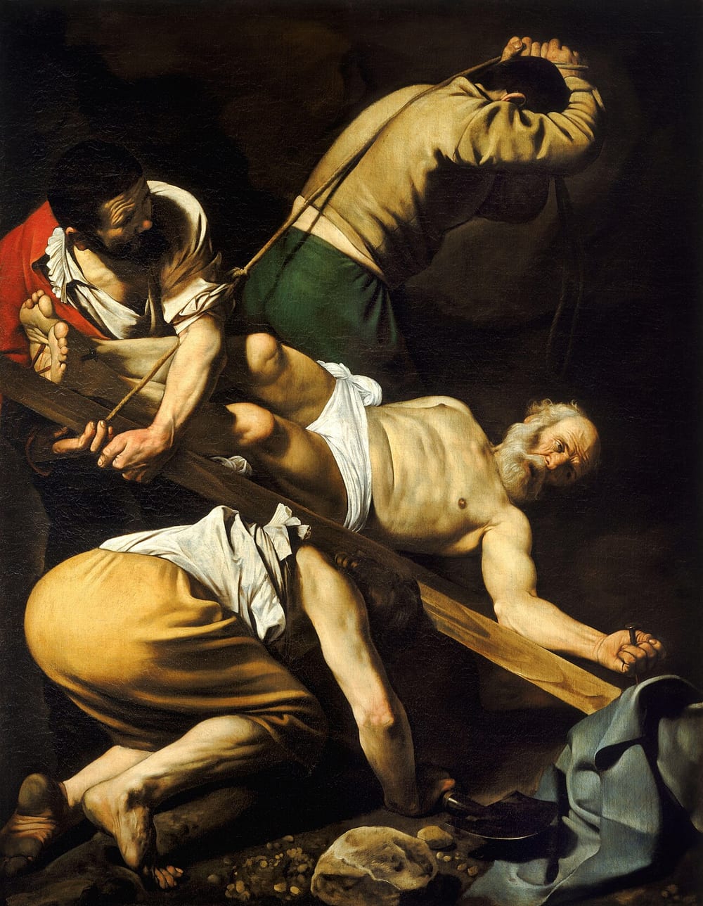 Caravaggio, The Crucifixion of Saint Peter (1601)
