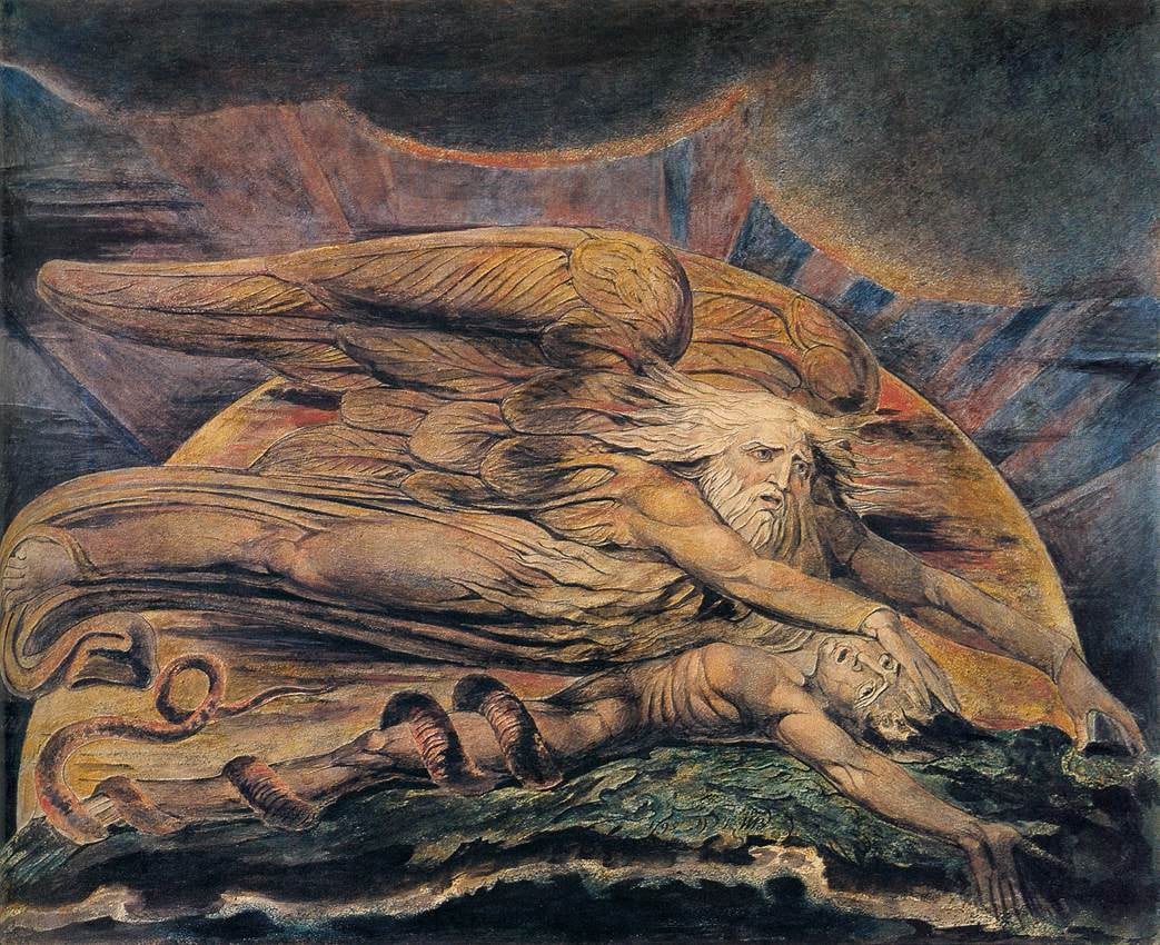 William Blake, Elohim Creating Adam (1795)